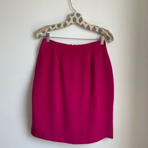 Vintage Silk Magenta Pencil Skirt